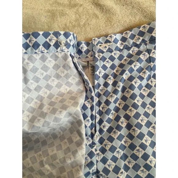 Liz Claiborne LizGolf Argyle Golf Skort Blue Vintage Cotton Womens 8 - Picture 4 of 9
